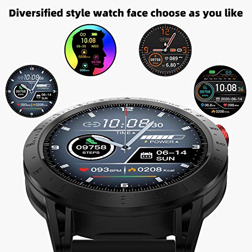 Smart Watch Fitness Tracker with Blood Pressure Heart Rate Sleep Monitor Multisport GPS Running Watch for Man Woman, Smartwatch for Android iOS Phone Full-Screen Touch IP68 Waterproof Watch