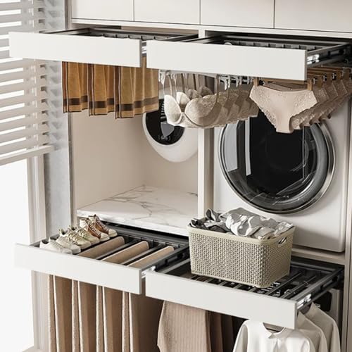 Étendoir à pantalons extensible pour optimiser les petits espaces - 4