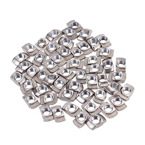KICHOUSE Utility Track Nut Set Pcs m Aluminum Extrusion T-Nuts Fit into t Slot Nickel Plated