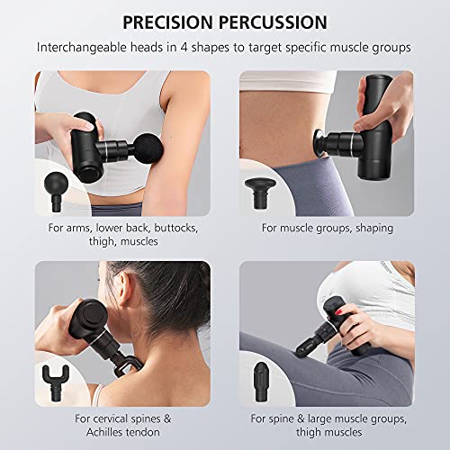 Comfier-Mini-Pistola-de-Masaje-Muscular-Pistola-Masajeadora-de-Aleacion-de-Aluminio-Silenciosa-Masajeador-Electrico-de-Tejido-Profundo-para-Musculos-Portatil-Ligera-para-Atletas-Regalos