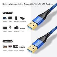 XGMATT USB Kabel 2M,5Gbps Transfer USB Typ A Stecker auf Stecker Kabel – Ansicht 6