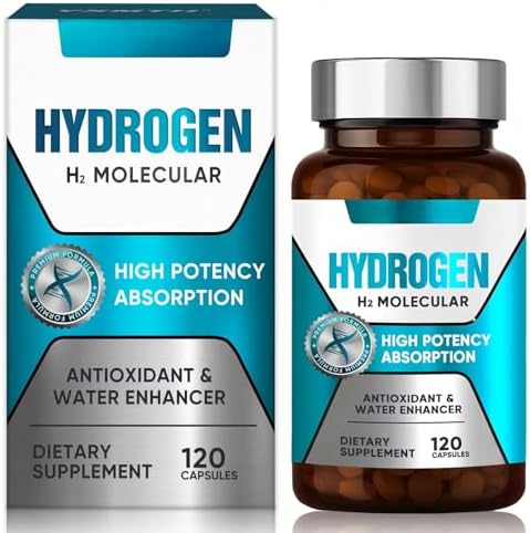 Hydrogen Water Tablets, Hydrogen Water Supplement for Brain Health - 12 ppm H2 Tablets with Magnesium to Support Cognitive Function, Mental Clarity & Energy Levels