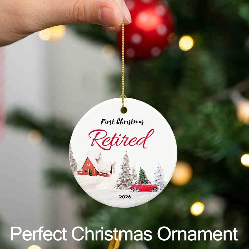 Retirement Ornament 2026, First Christmas Retired Ornament 2026, Retirement Gifts for Women,Coworker,Teacher,Nurse, 2.9" Ceramic Retired Christmas Ornaments - Image 4