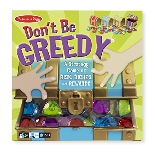 Melissa & Doug Don't Be Greedy Strategy Game - 4 Treasure Chests, 33 Jewels (Great Gift for Girls and Boys for Family Board Game Night - Best for 4, 5, 6, 7, 8 Year Olds and Up)