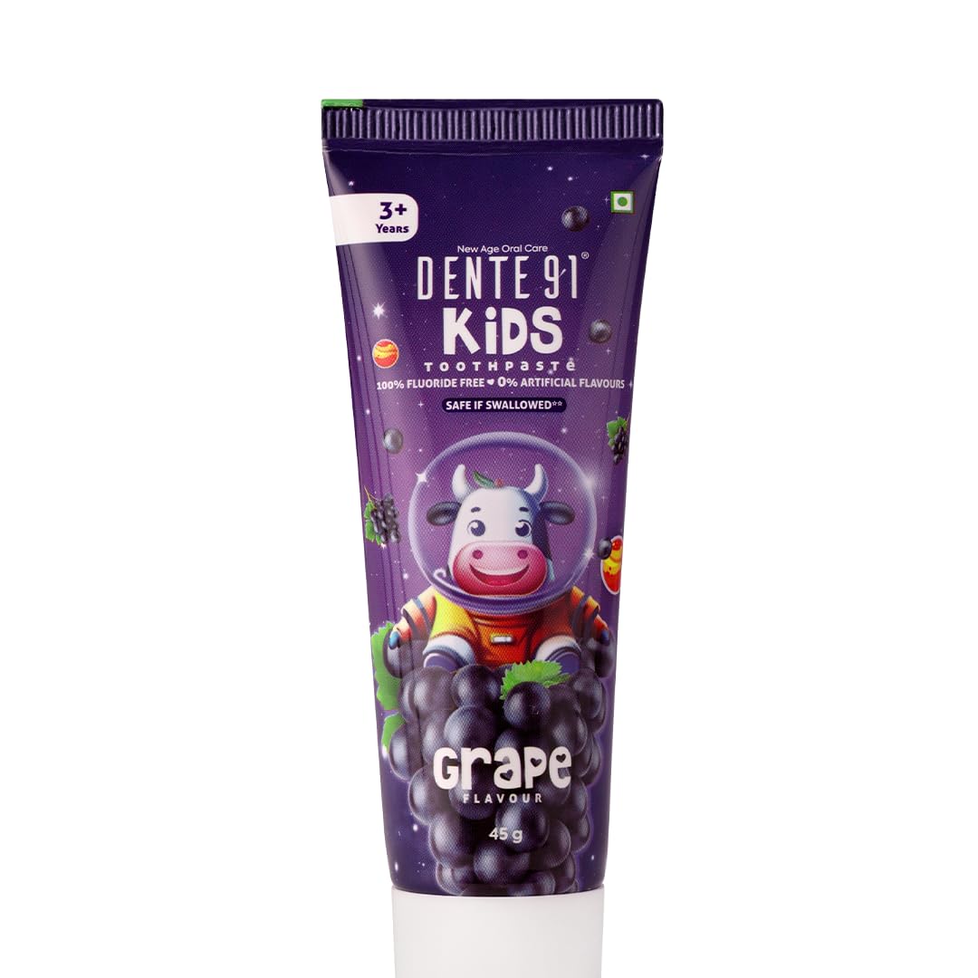 Kids Toothpaste, Protects against dental caries & Hypersensitivity, Fluoride Free, Grape Flavour - 45g