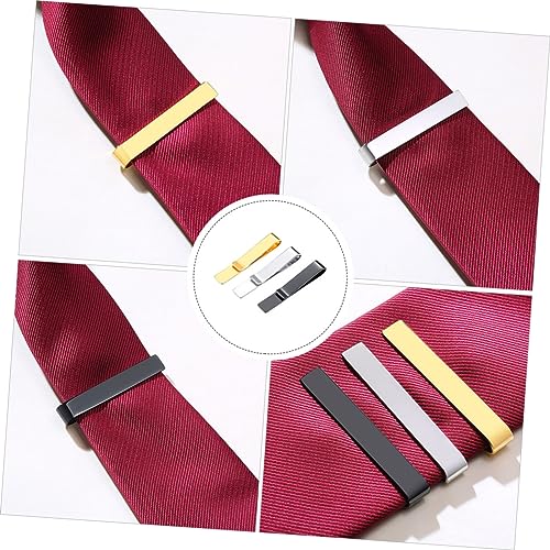 Clips de corbata de acero inoxidable GALPADA con acabado pulido premium 3