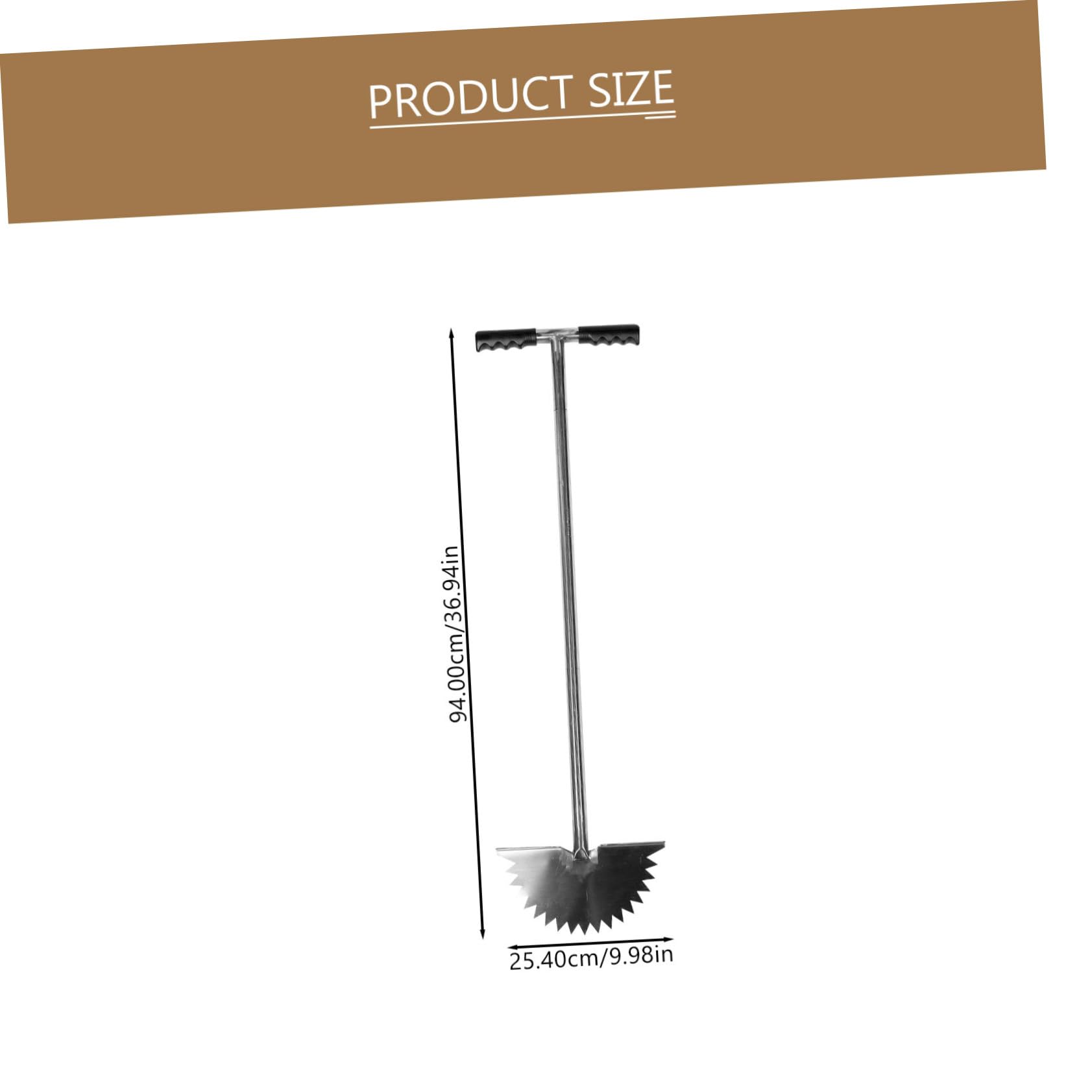 Totority Handheld Grass Edger Tool Half Moon Trimmer for Lawn Care Sidewalk and Driveway Edging Gardening Edger with Long Handle for Landscape Maintenance