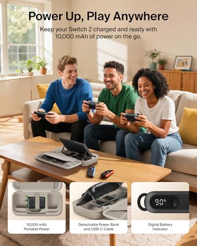 Image of Belkin Nintendo Switch 2 Charging Case with 10000mAh Power Bank Charger 20W