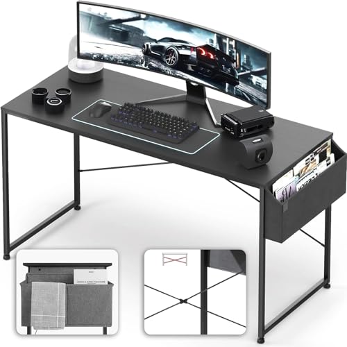 Reviews de Oficina Escritorio para comprar hoy. 44 HEAIMO Escritorio Minimalista para Computadora con Bolsa de Almacenamiento,Escritorio Gamer Negro de Madera,Mesa de Trabajo para Oficina y Hogar,Desk Modernos,Industrial,Fácil...
