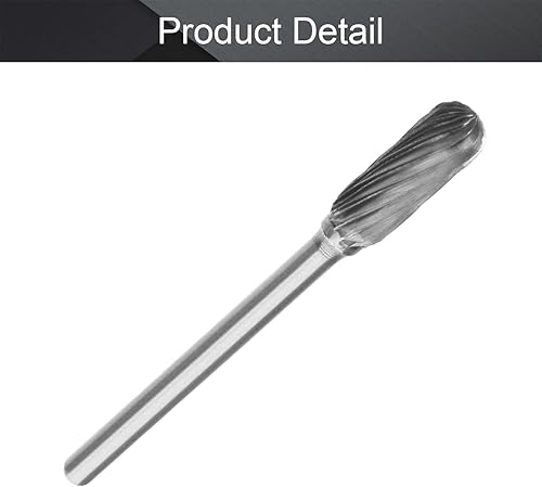 Miniatura 4 de Utoolmart Limas rotativas de carburo de tungsteno de 0.118 in, vástago de 0.118 in, herramienta de rebabas rotativas de forma cilíndrica dentada de