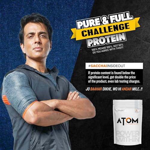 Image of AS-IT-IS ATOM Plant Protein 200g | 25g Protein | Amino Profile similar to Whey | Easy to Digest | Vegan