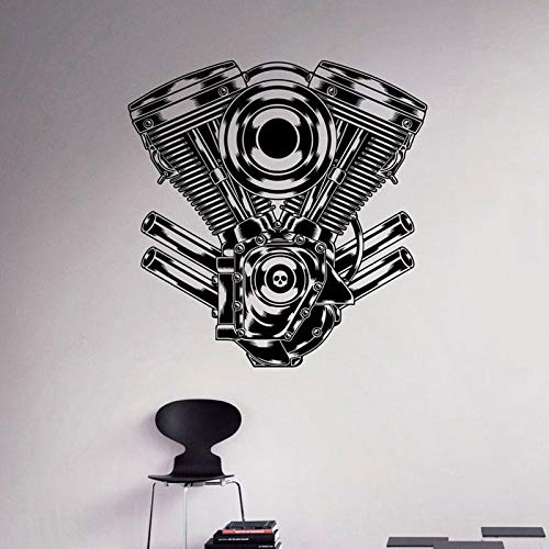 zhuziji Adesivi murali Alleggerimento McQueen Positivo ， Motore Motore Macchina Auto Garage Servizio Auto SS Wallvinyl Barbiere Autoadesivo Impermeabile, 85x87cm