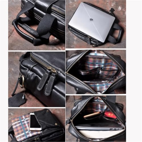 Anti-theft Crossbody Bag, Leather, Men Women Messenger Backpack, for Business Travel Work, 10.2 * 11.8 * 3.9in4