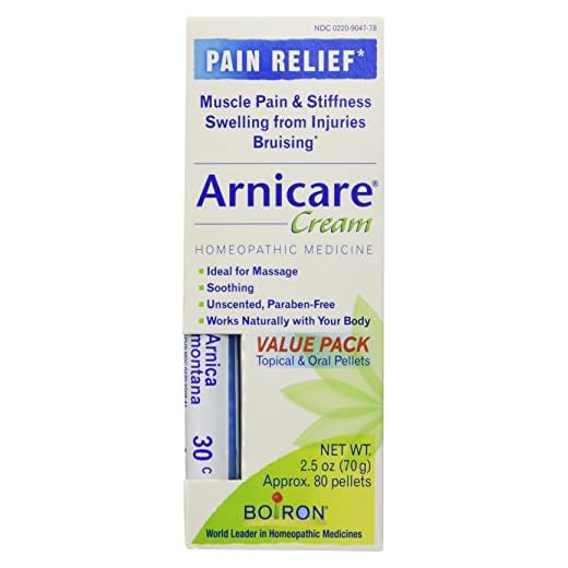 Arnica Cream Value Pack Cream and Arnica 30C Pellets Boiron 2.5 oz + 80 Cream + Pellet
