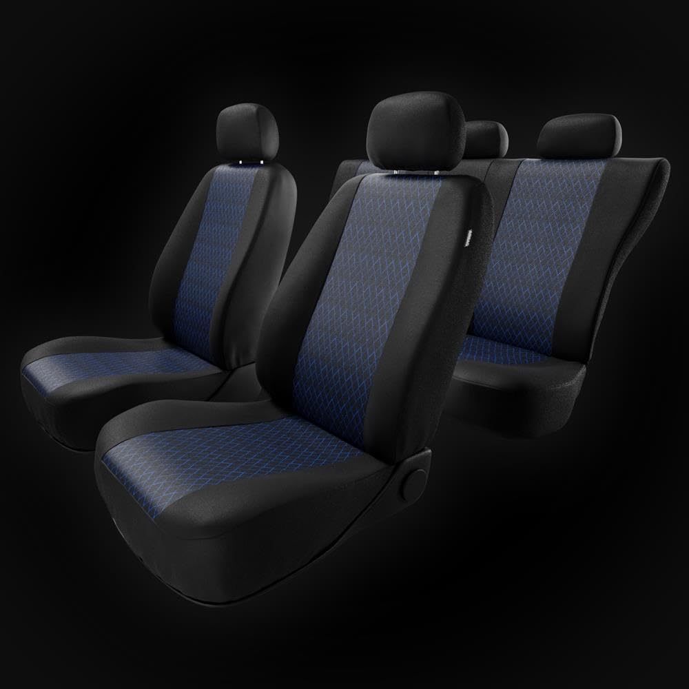 Mossa Fundas Asientos Coche aptas para Fiat Doblo 2000-. PF-BL