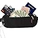 Mebarra RFID Blocking Money Belt Hidden for Travel, Waist Packs Under Clothing, Passport Holder for Women, Men(Black)