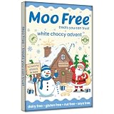 Moo Free Alternativa al calendario dell'Avvento con cioccolato bianco, senza latticini, senza glutine, senza soia, 70 g