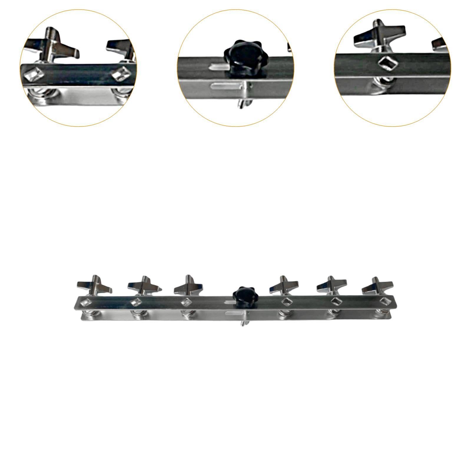 Oshhni Kuhglockenhalterung Verlängerungsklemme Instrumentenzubehör Bassdrum Ständer Und Schlagzeug Teil für Schnelle Montage An Stativen für Touren Live Sho, 38.8 Cm X 6.4 Cm X