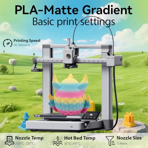 Image of Matte Rainbow Macaroon PLA 1.75mm 1kg 500mm /s High Speed 3D Print Filament