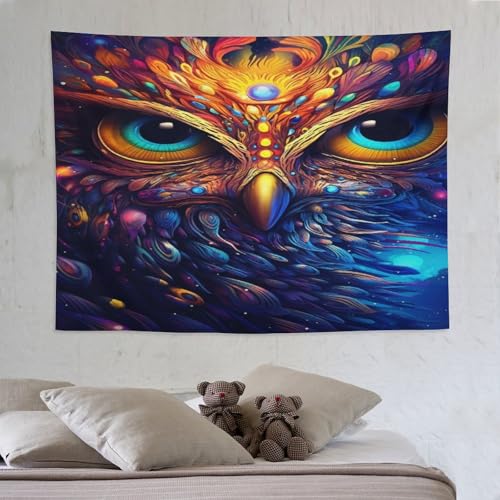 Tapisserie murale hibou pour chambre : créez un cocon bohème unique 150x200cm