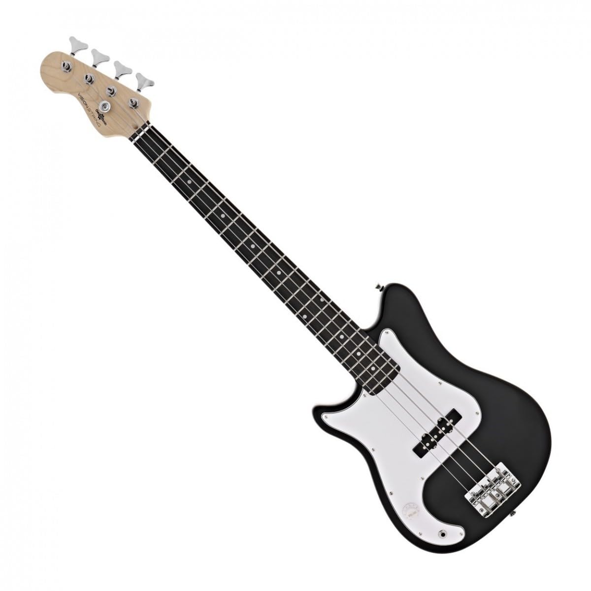 VISIONSTRING E Bass Gitarre Linkshänder 3/4 mit Verstärker 10W für Kinder - Elektrische Bassgitarre Set mit Gitarrentasche, Plektrum, Gurt, Stimmgerät - Bass Guitar Gitarren Schwartz von Gear4music