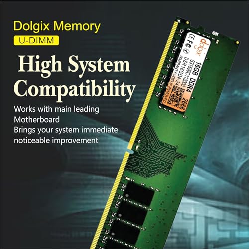 Image of Dolgix16GB DDR4 2666MHz Desktop RAM (Memory) U-DIMM | Long-DIMM | CL-19 | PC4-21333, (1Rx8 Single Rank) 3 Year Warranty (Made in India)