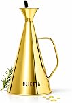 Oil Dispenser Olietta 304 Stainless Steel Non-Drip Olive Oil & Vinegar Pourer & Kitchen Drizzler Bottle 500ml 17 fl oz - Light-Blocking Keeps Oil Fresh, Leakproof & Easy to Clean