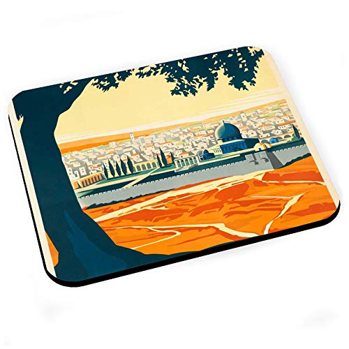 Tapis de Souris Visit Palestine Affiche Poster Vintage Voyage Art Deco 30's