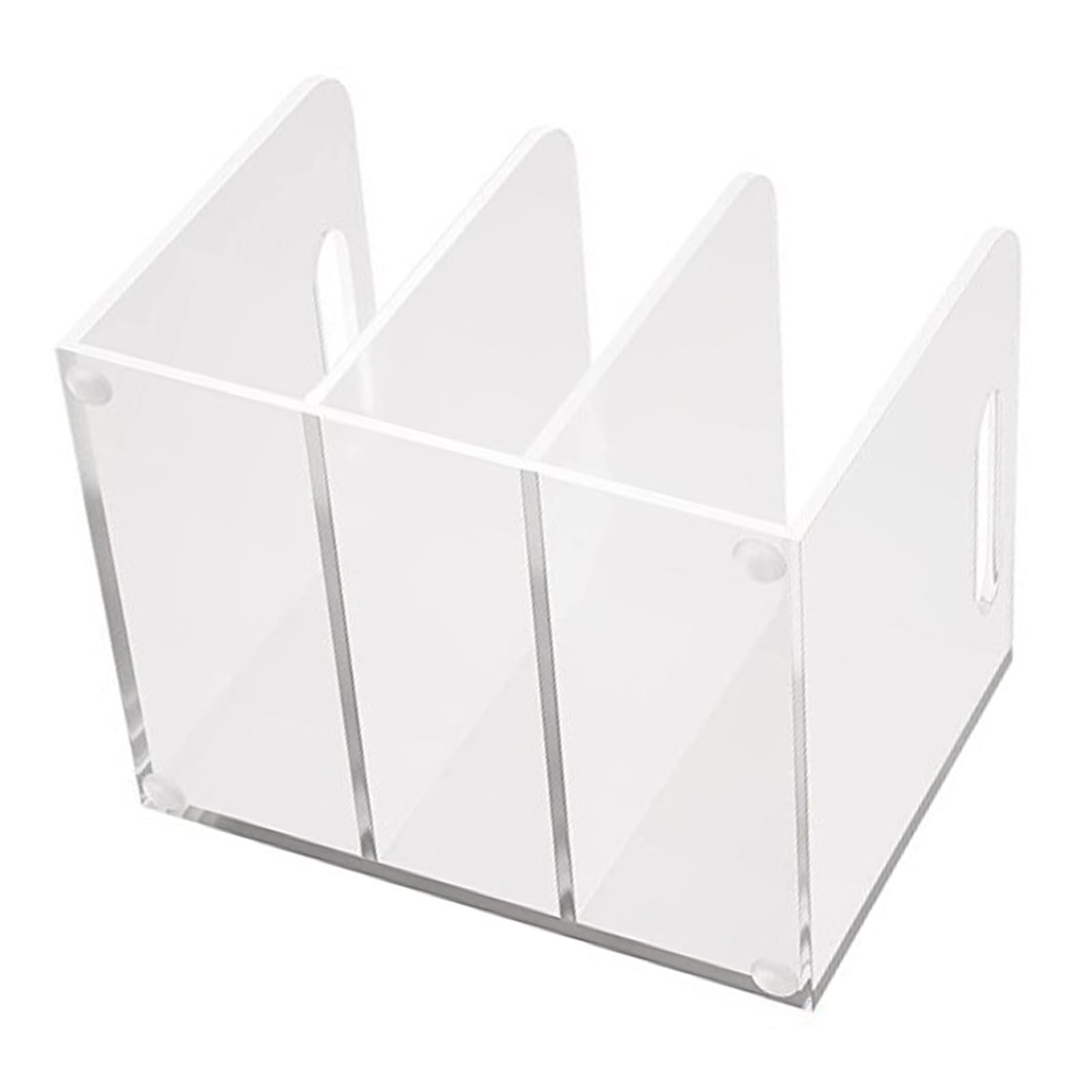 Clear Desktop Organizer Vertical File Sorter with Handle for Files and Supplies