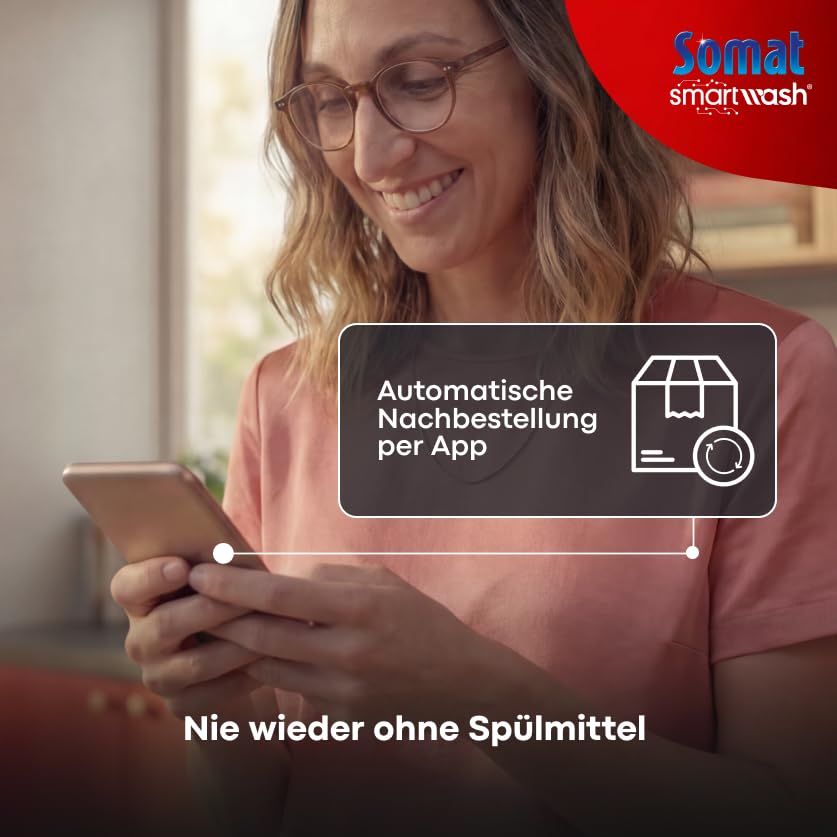 Somat Smartwash Starter Kit 2026 – Dosatore all-in-one per lavastoviglie, sostituisce pastiglie, detersivo e sale, dosaggio automatico, cura della lavatrice integrata, si adatta a qualsiasi