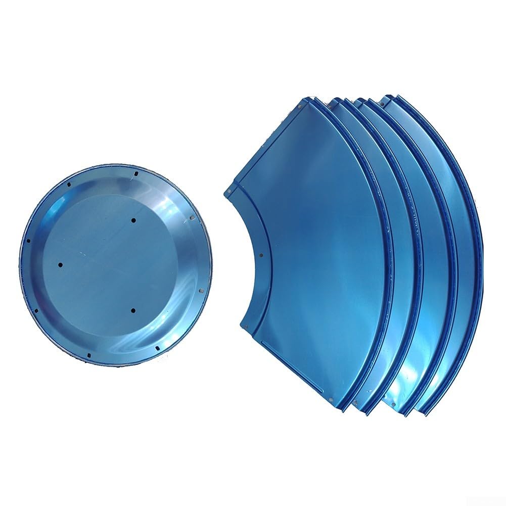 Reflektorschild für Terrassenheizer, Aluminium-Heizhaube für Regenschirm-förmige Heizungen für Propangas-Außenheizungen (4 + 1 mit Abstandshalter)