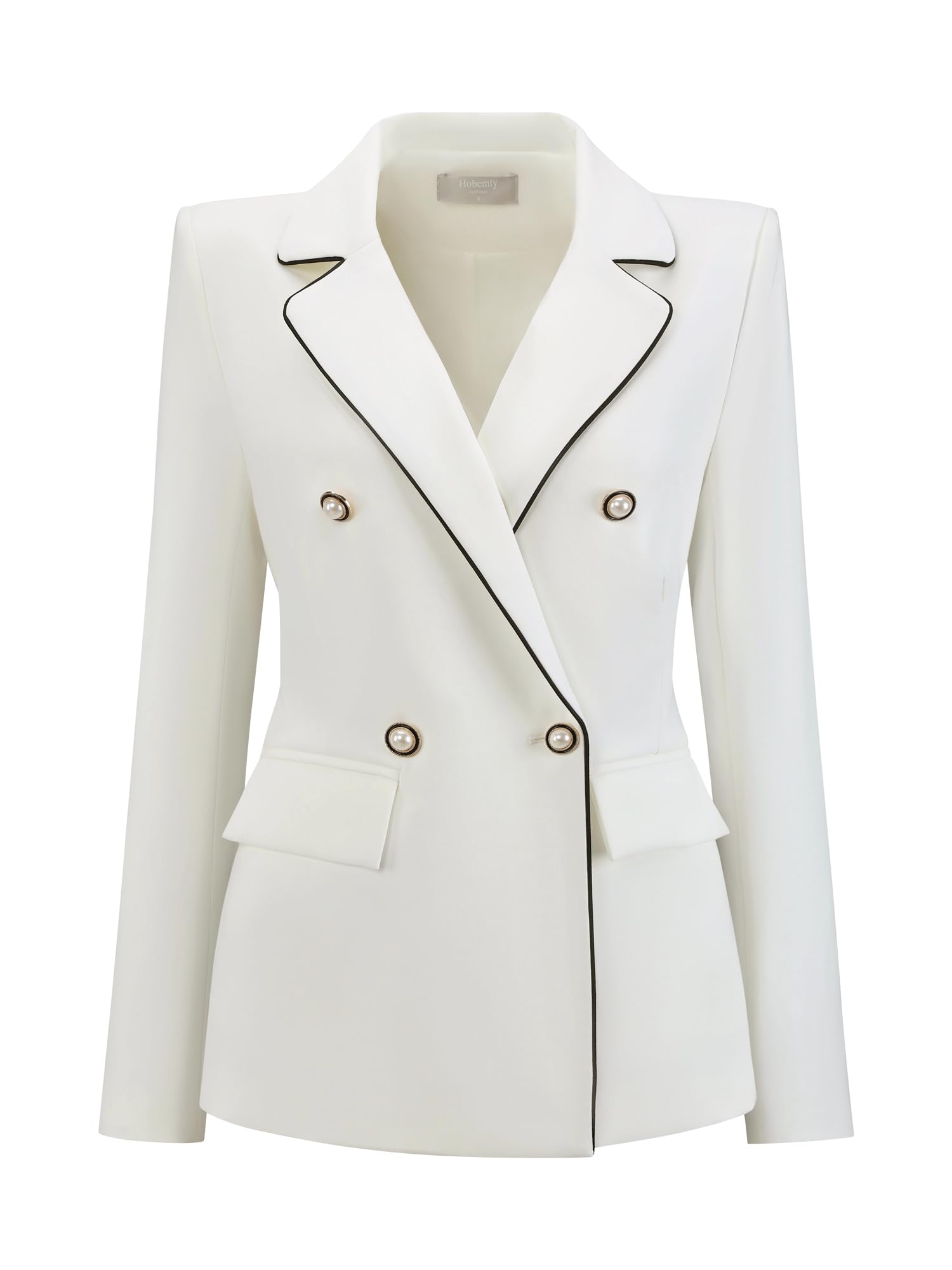Womens Double Breasted Work Blazer Business 2025 Casual Suit Jacket