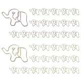 OWLFAVO 36pcs Elephant Shape Paper Clips with Clear Box, Rose Gold and Yellow Gold, Funny Cute Paperclips Bookmarks Planner Clips for Fun Office Supplies School Gifts Wedding Decoration