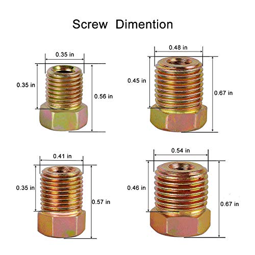 Muhize Upgraded Brake Line Tubing Kit - 25 Ft. Of 3/16 Copper Coated Flexible Tube, Roll 25 Ft 3/16" (Includes 16 Fittings) #TOP3
