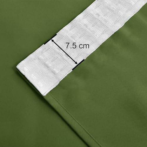 JIUZHEN Curtains with Ruffle Tape, Blackout Curtains, Opaque Curtains, Living Room Curtains, Bedroom, Thermal Curtain - Image 4