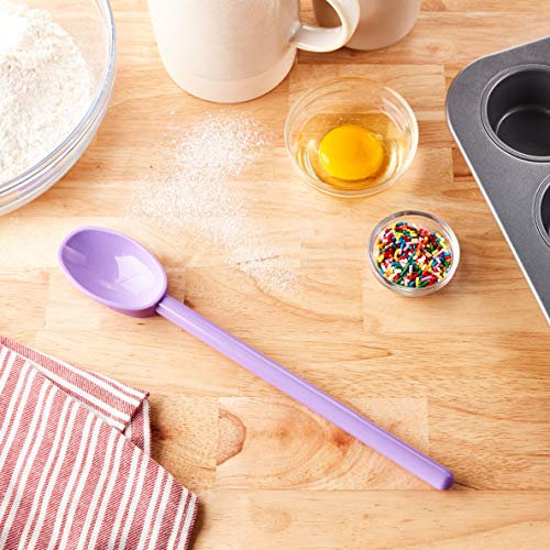 Image of Mercer Culinary Hell's Tools Hi-Heat Mixing Spoon, 12 Inch, Purple
