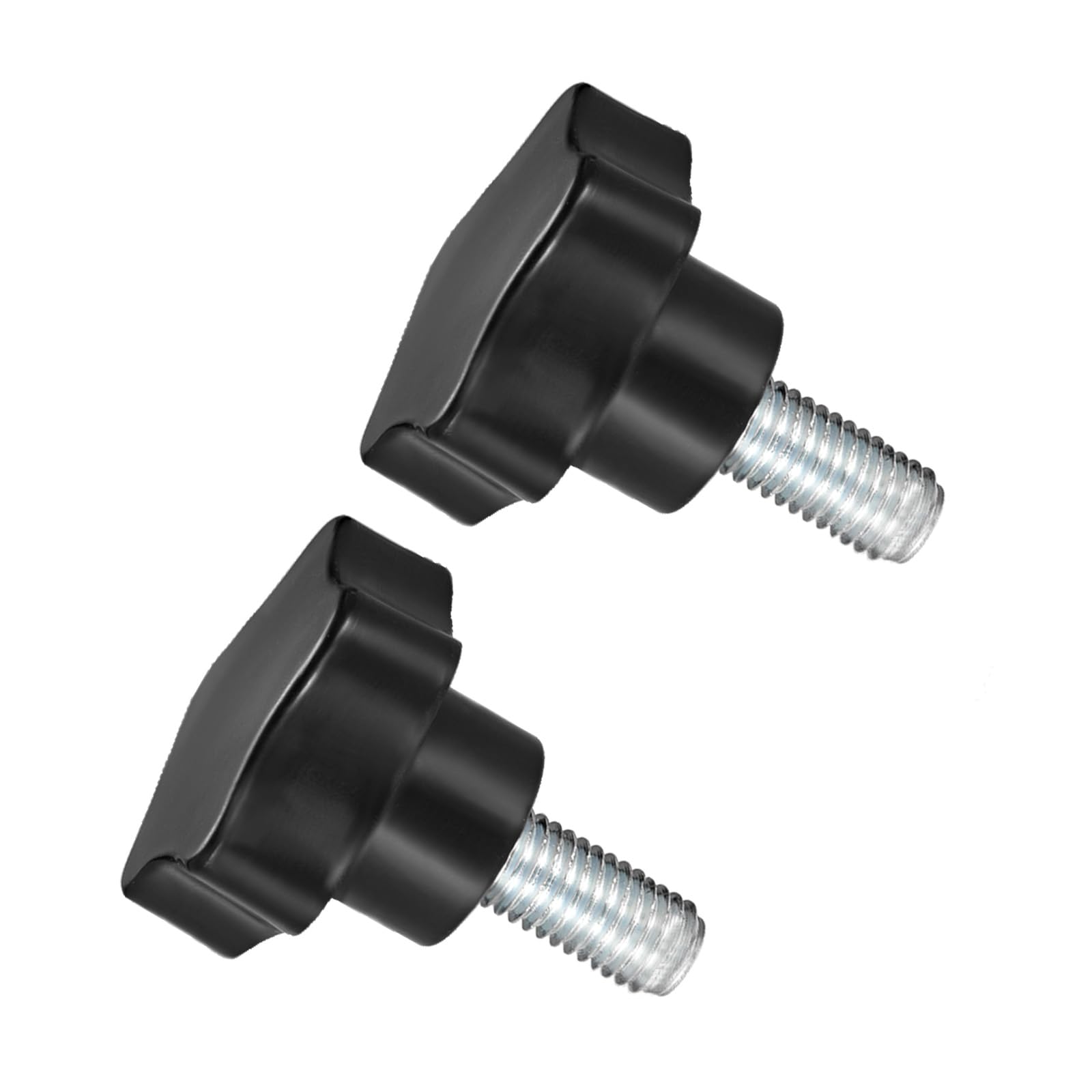 CoCud Star Clamping Knobs, M12 x 30mm Male Thread 48mm Head, Plastic Thumb Screw Grip Hand Knobs Threaded Bolt Black