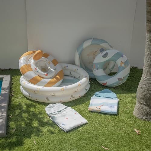 Miniland – Aufblasbares Baby-Planschbecken 60 cm, Kompakter und Sicherer Rundpool für Babys
