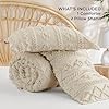 Bedsure Tufted Boho Comforter Set Queen Size - Beige Boho Bed Set, GentleSoft™ 3 Pieces Farmhouse-Style Embroidery Bedding, Gifts for Woman, Soft Jacquard Queen Comforter for All Seasons #4
