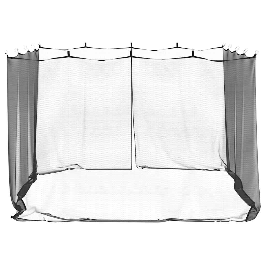 vidaXL Mosquitera para Exteriores Malla 220 Negra 300x300x200 cm, mosquiteras para Cama, mosquitera Plegable, mosquitera para Camping