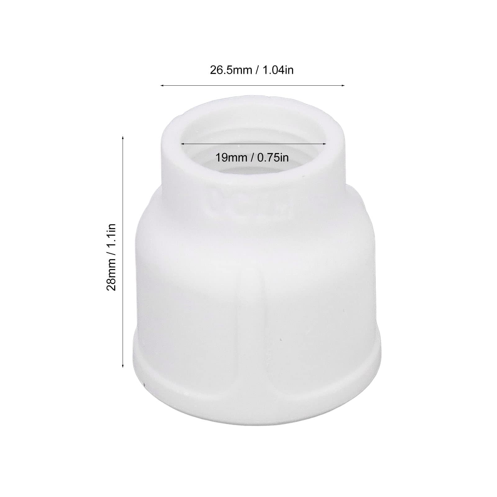 2Pcs Tig Welding Cups, Welding Torch Accessories,TIG Welding Torch Cup White Ceramic Welding Torch Cup Ceramic Nozzle Accessory Kit for DB SR WP 9 20 25