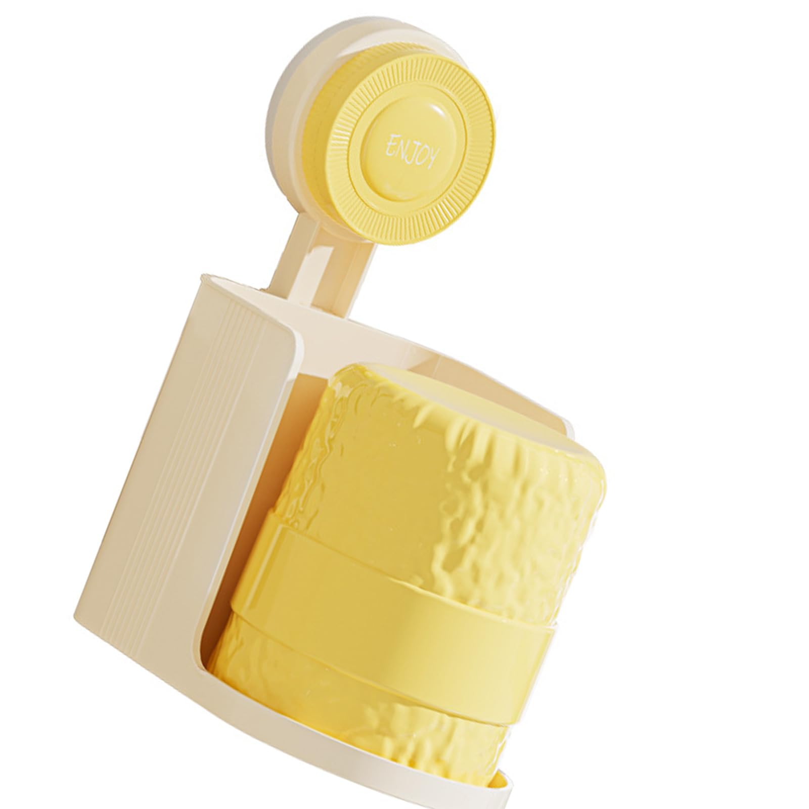 Tsophreniq Suction Cup Mounted Toothbrush Organizers Not Drill Installation Includes Removable Storage Tray Suction Cup Toothbrush Holder Wall Mount