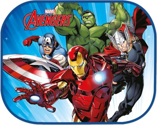 Tataway Paire de Stores latéraux de Voiture Marvel Avengers 44 x 35 cm - Protection Solaire pour...