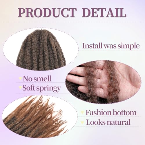 XIMENALU Marley Twist Braiding Hair Afro Kinky Curly Cuban Twist Hair Marley Twists Crochet Braids Synthetic Senegalese Twists Crochet Hair Extensions for Women (T30# - Image 3