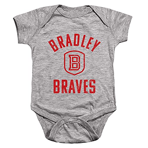 Bradley University Official One Color Braves Logo Unisex Infant Snap Suit for Baby