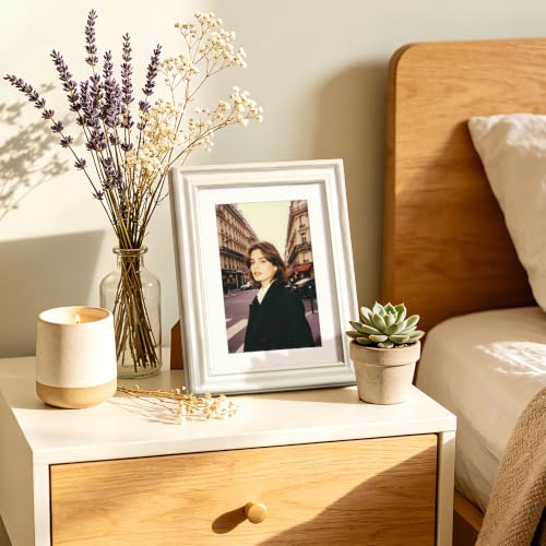 Image of upsimples 5x7 Picture Frame, Vintage Frames Decor, 1Pack White