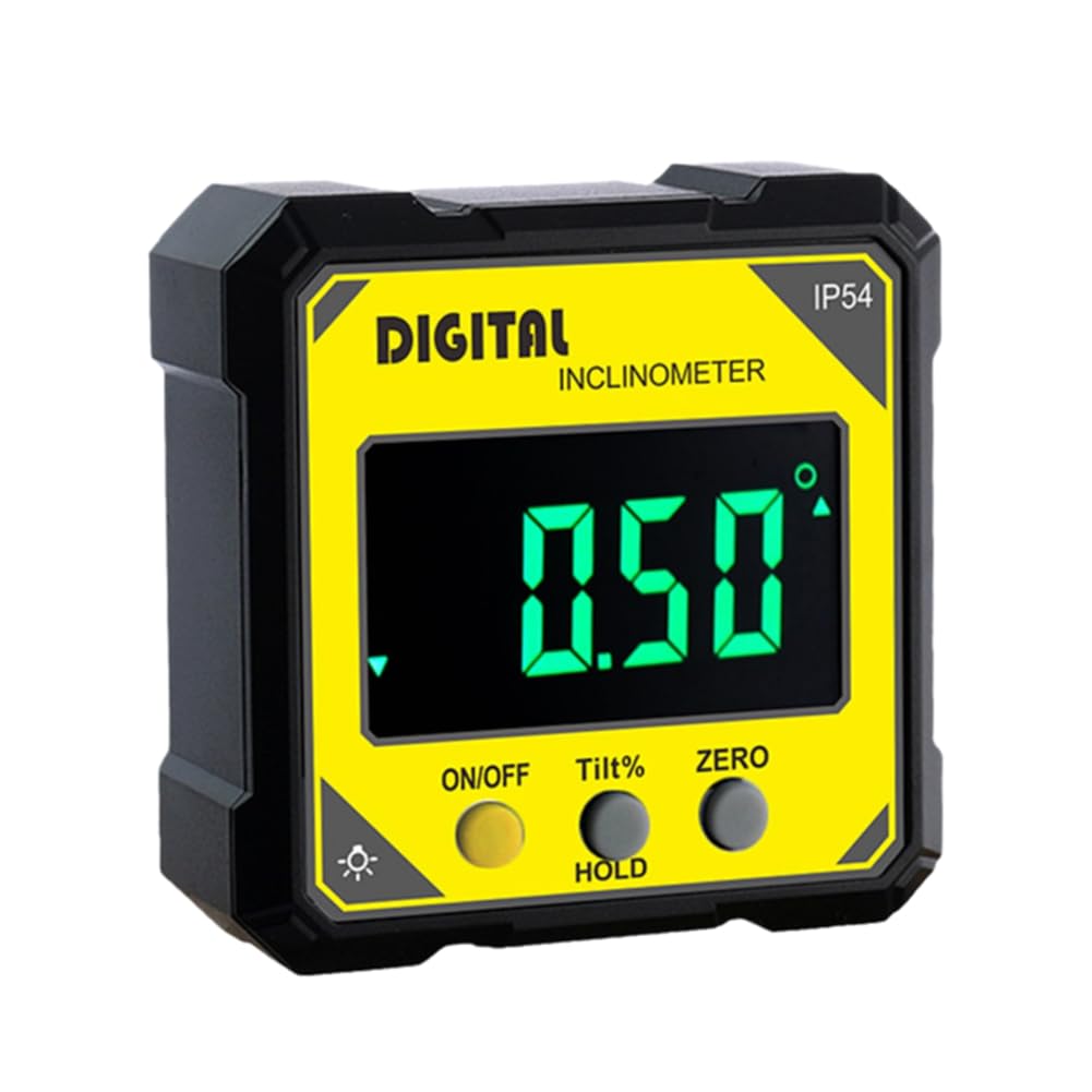 Udsknv[Ksl As Shown Ip54 Waterproof Digital Angle Gauge 360° Mini Measuring Device Inclinometer Electronic Bevel Protractor With Magnetic Base