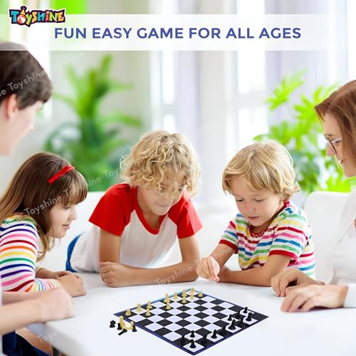 Image of Toyshine 36cm Magnetic Chess Set with Folding Board and Pieces | Strategic, Challenging & Tactical Game for Beginner Kids 5 +