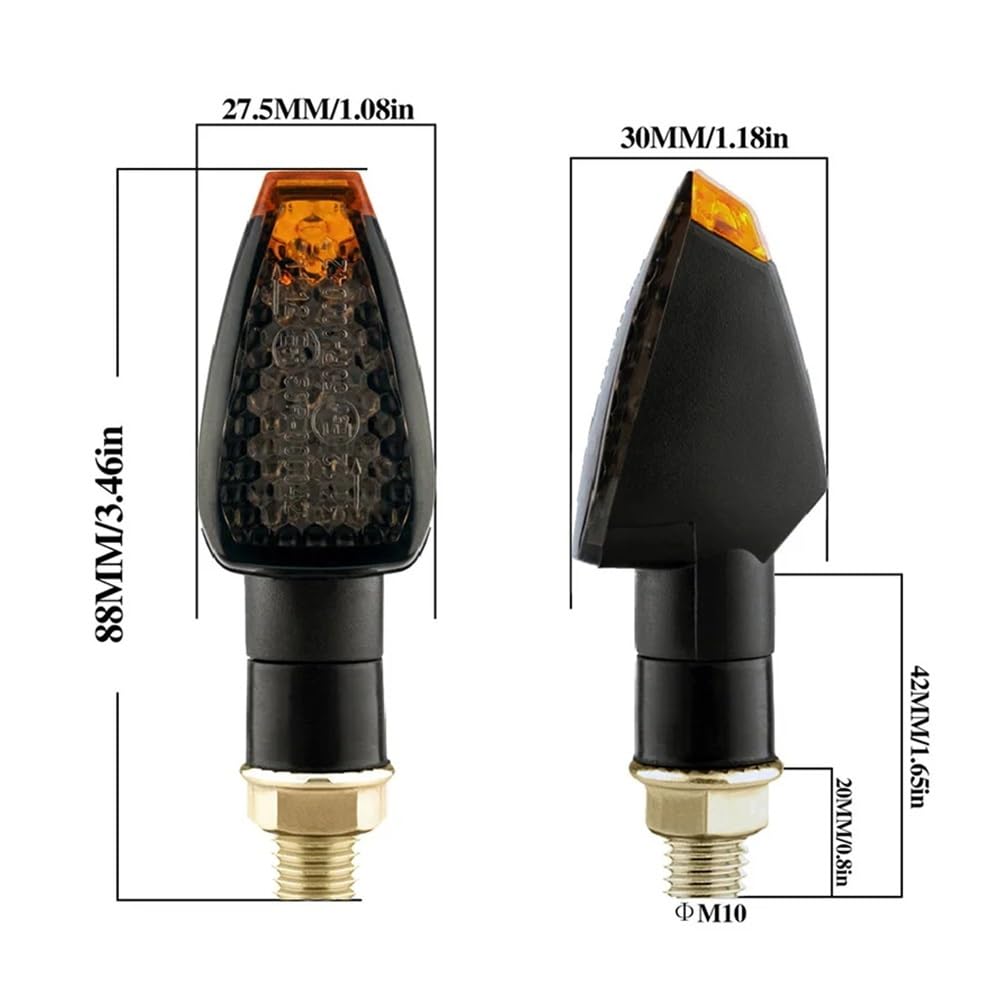 Direzione Frecce Indicatori Indicatori Direzione Motociclette Con Marchio E50 Omologati Luce Direzione Indicatore Direzione A 14 LED Luce Color Ambra 12 V/24 V M10 E-mark