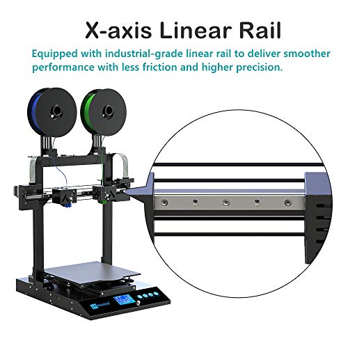 JGMAKER Artist-D Pro 3D Drucker, unabhängiger Doppelextruder mit schnell austauschbarer Meanwell-Stromversorgung Düse, Direktzufuhr PLA, TPU, PETG Filament Großdruckvolumen 300 * 300 * 340 mm - Image 6